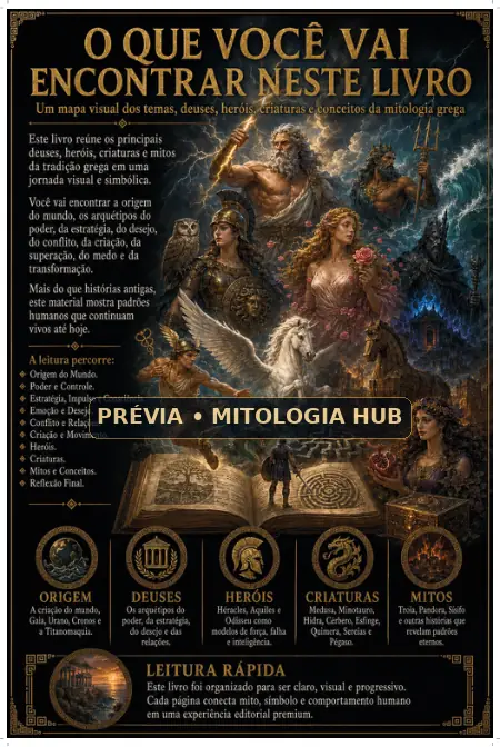 Página do conteúdo do livro Mitologia Grega