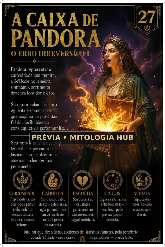 Página sobre o mito de Pandora